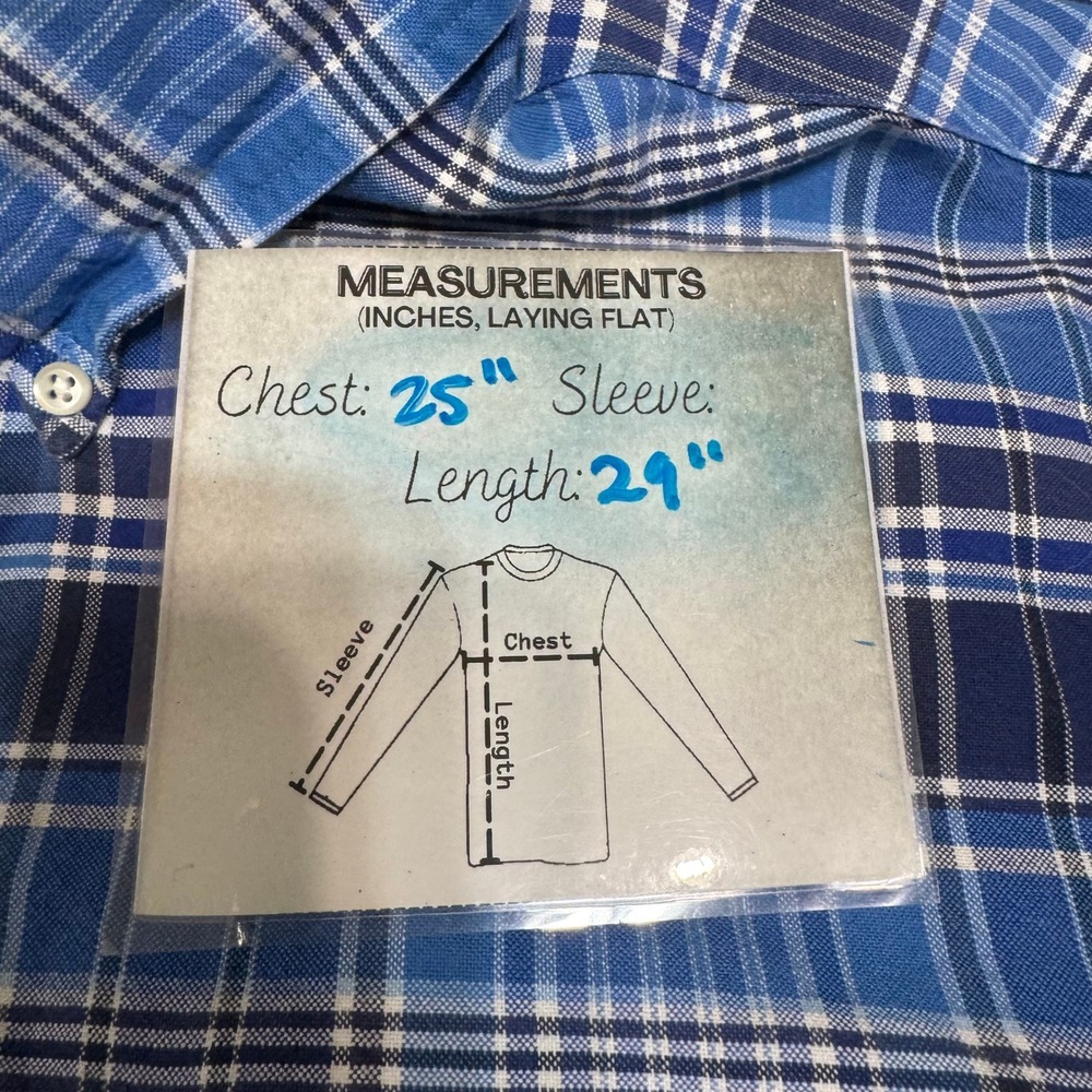 Ralph Lauren Mens XL Blue‎ Plaid Short Sleeve Button Down Shirt - Picture 6 of 6